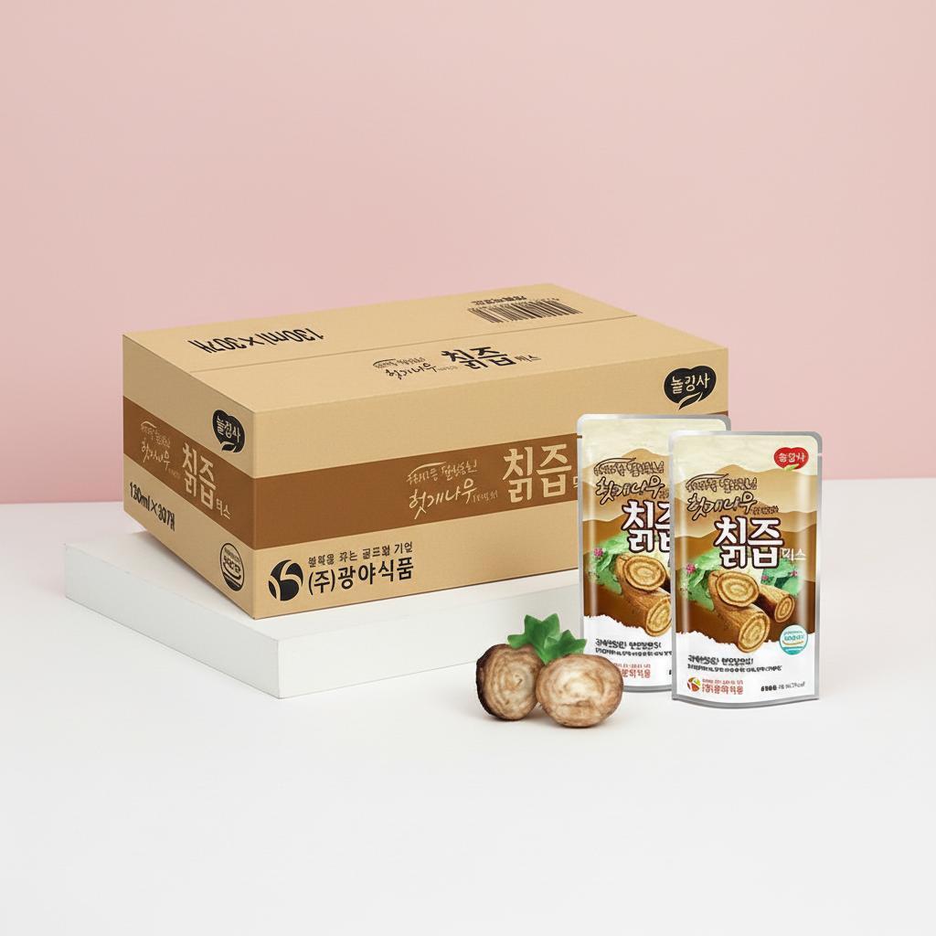 (무배) 광야식품 헛개나무칡즙 파우치 130ml 1BOX(30개입) - 상품 이미지