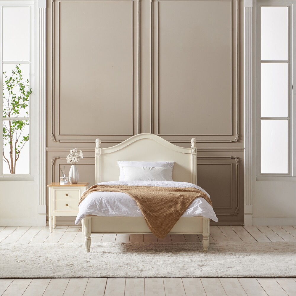 까사홈 헤이미 엔틱 아이보리 침대프레임 슈퍼싱글(SS)