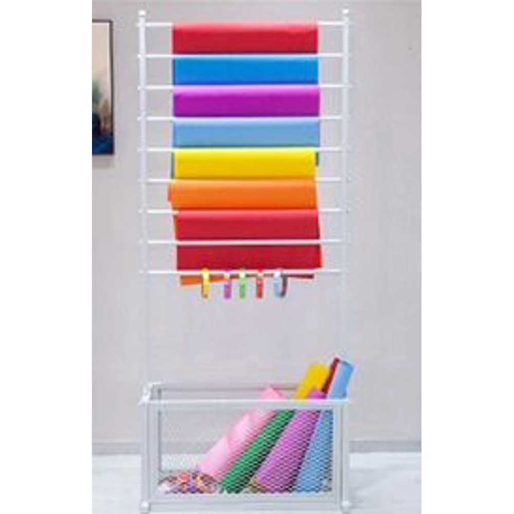 작업용 리본 거치대 포장지 보관 인테리어 진열대 화이트 70x170cm - 상품 이미지