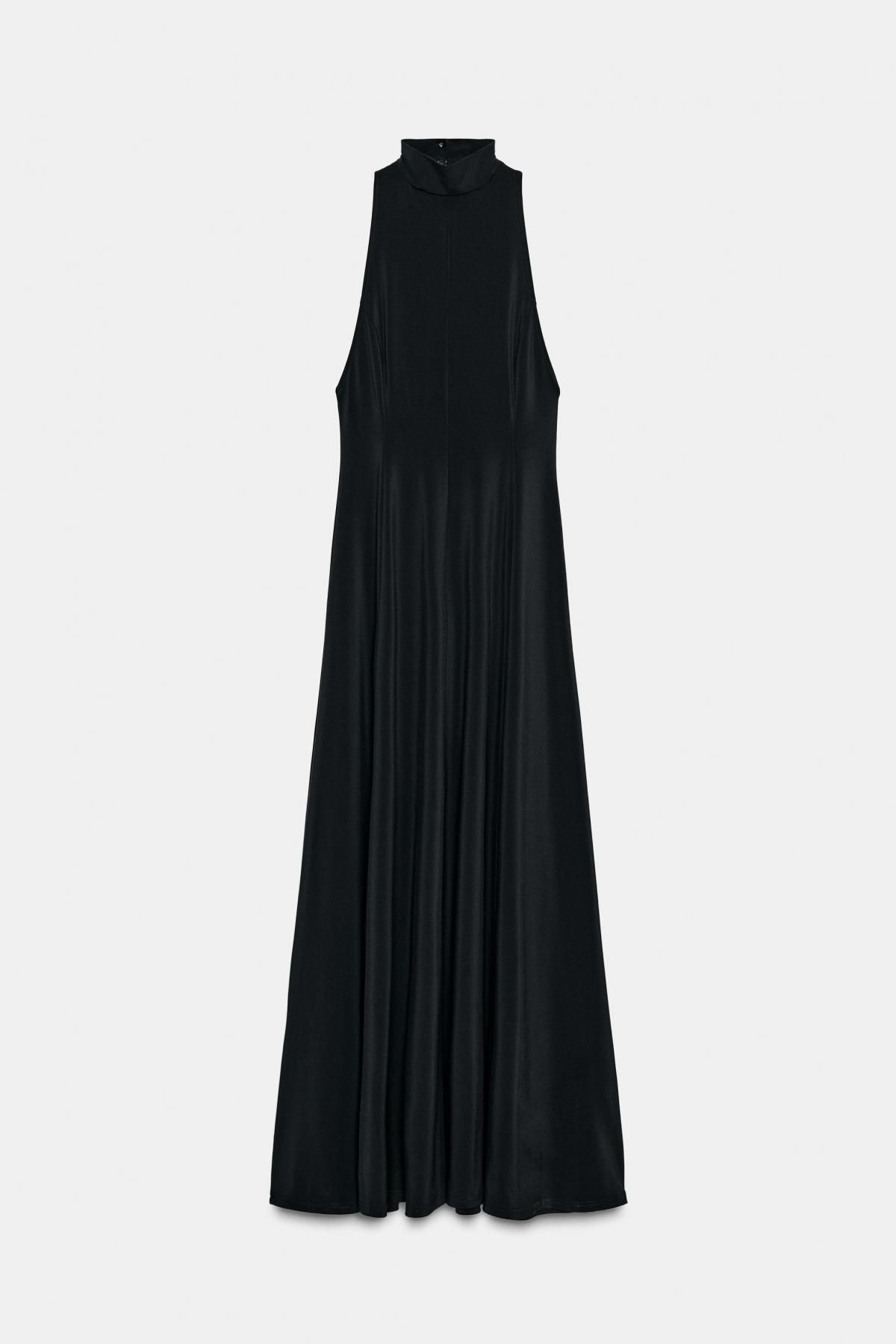 자라 백리스 하이넥 롱 원피스 5063/253 BLACK - 상품 이미지