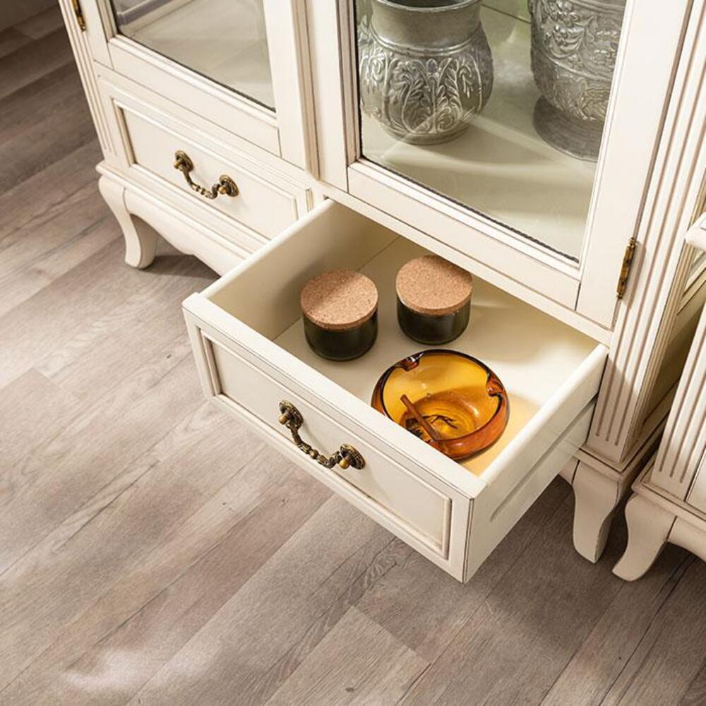 까사홈 베로나 엔틱 유리 장식장