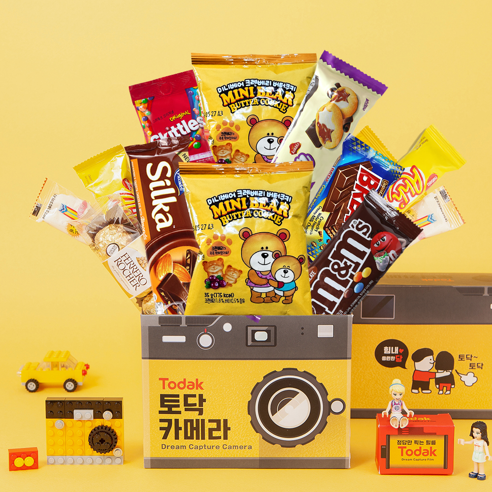 정답만 찍는 백점만점 수능 토닥카메라 응원한당 초콜릿 선물세트(만점엿포함) - 메인 이미지