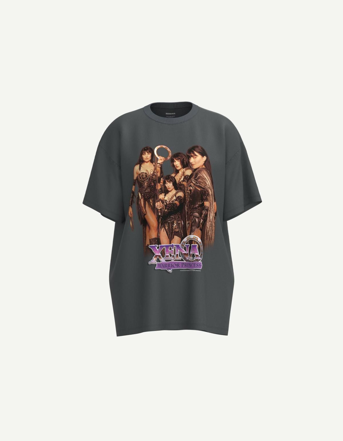 버쉬카 빈티지 프린팅 오버핏 반팔 티셔츠 2019/832 DARK GREY - 상세 이미지 3
