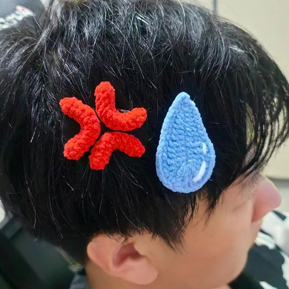 빡침 빠직 머리핀 예쁜 헤어 액세사리 핀 미니 머리 집게핀 재미있는 쓸데없는 생일 선물 - 상세 이미지 3
