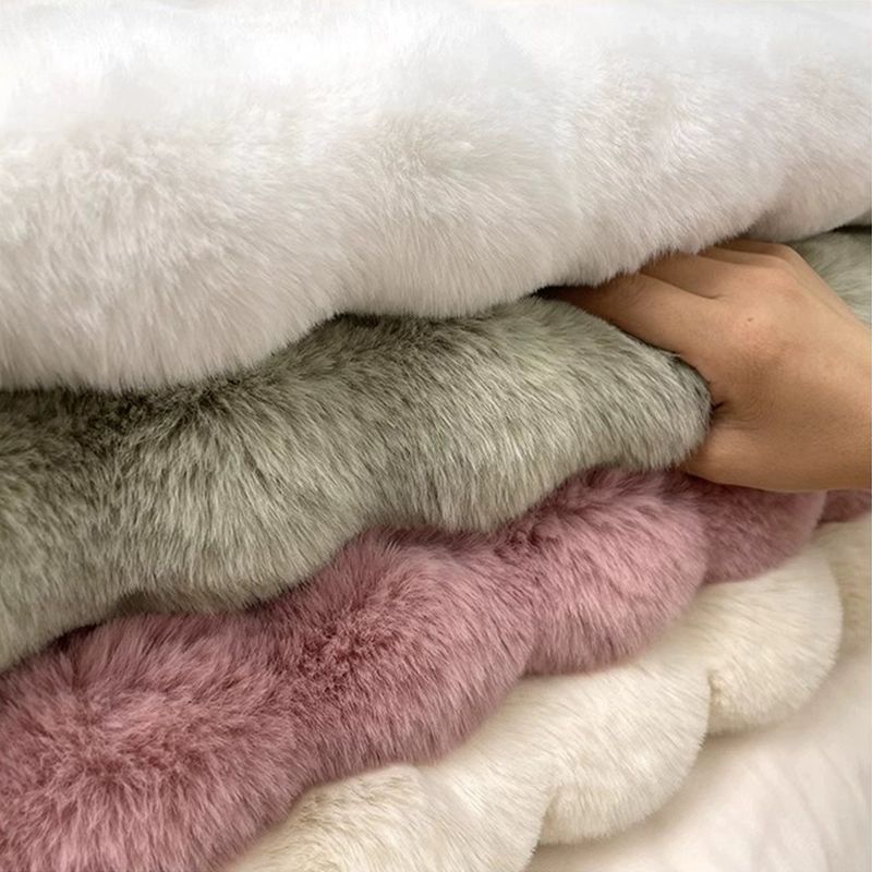 고급 원형 거실 단독 소파 화장대 발매트 감성 오프화이트 80cm