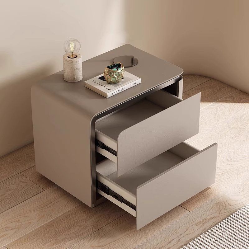 모던 원목 협탁 침대 옆 서랍형 모듈 사이드테이블 베이지 (왼쪽) 완제품 40x40x50cm - 상세 이미지 4