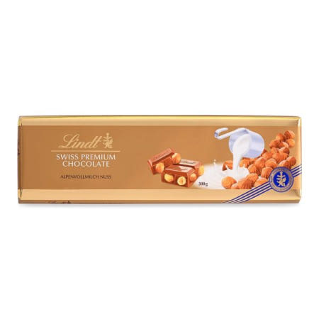 [Besuche den Lindt-Store][해외]LIndt 린트 초콜릿 밀크넛 I 300g 바 급 밀크 초콜릿에 통 견과류를 넣어 만든 선물세트 [B0DP9N8GPV]