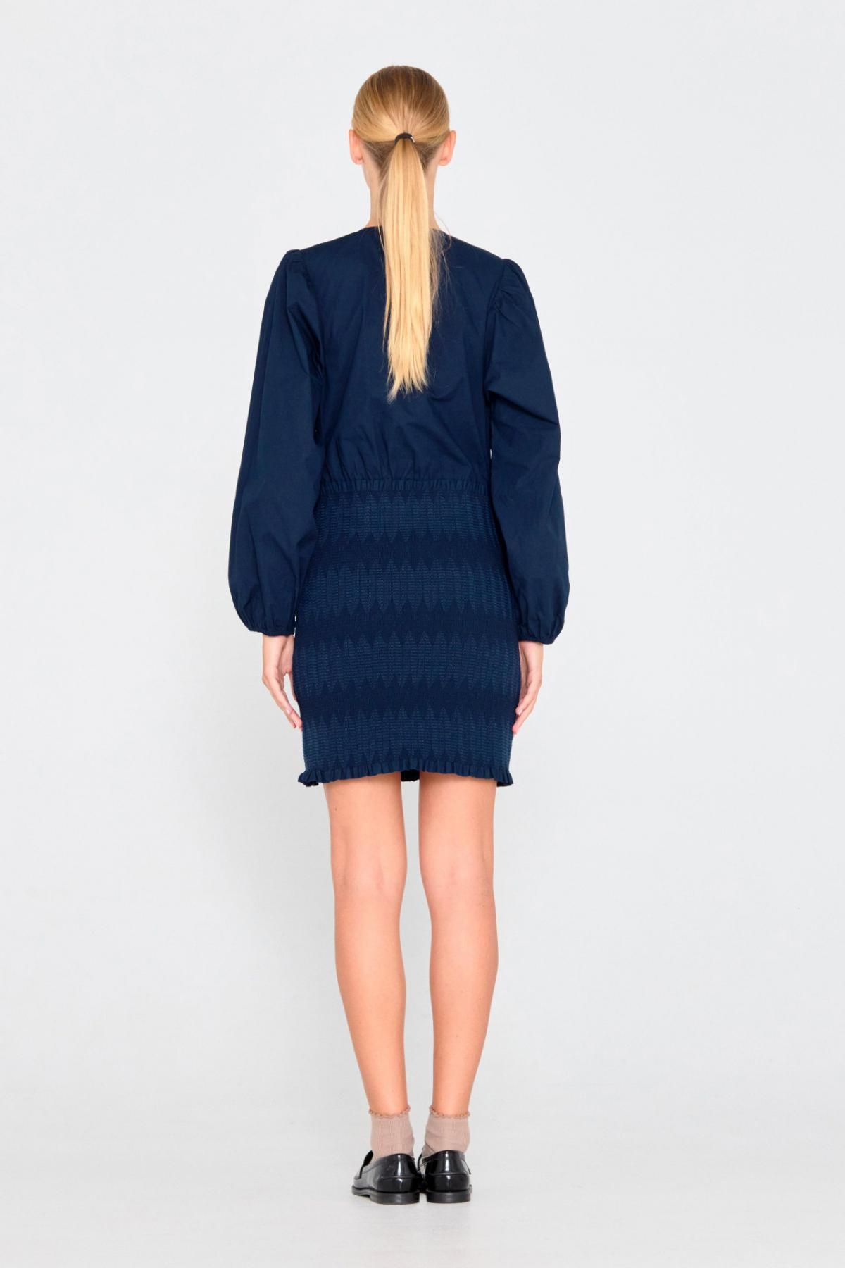 타이니코튼 네이비 퍼프소매 미니 원피스 AW24-626107 ONE COLOR - 상세 이미지 5