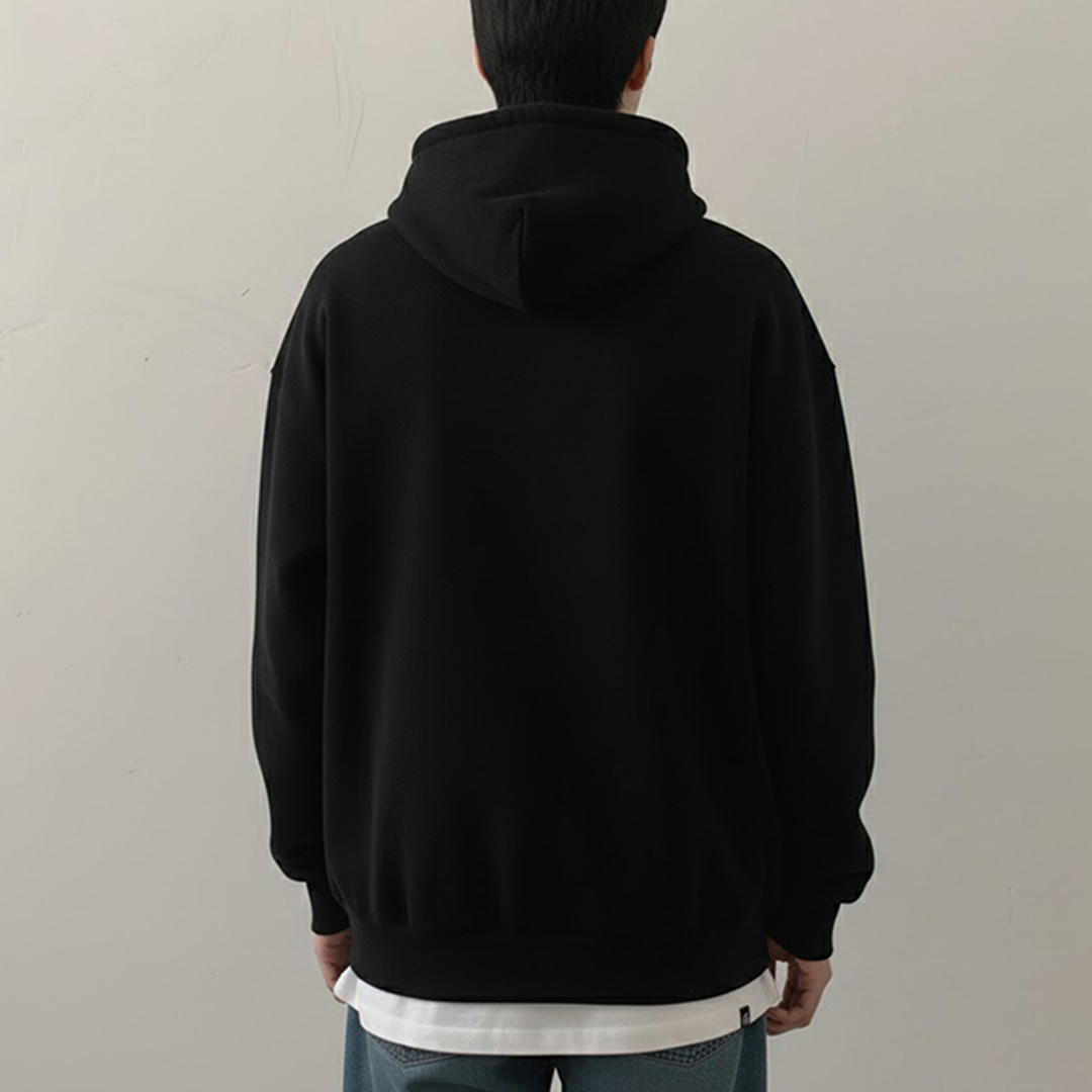 남자 기모 후드티 자수 오버핏 맨투맨 긴팔 3XL 5XL - 상세 이미지 3