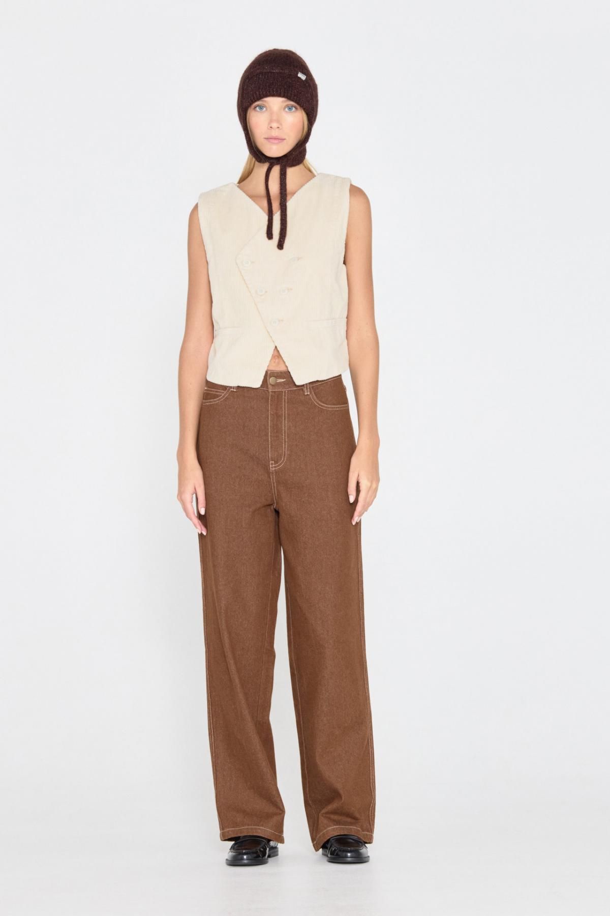 타이니코튼 코듀로이 크림 베스트 AW24-633103 ONE COLOR - 상세 이미지 4