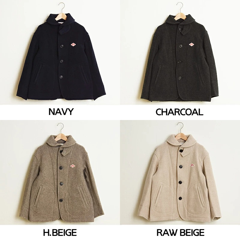 단톤 울 파일 라운드 카라 재킷 여성 코트 DT-A0010WOP 36 NAVY - 상세 이미지 2