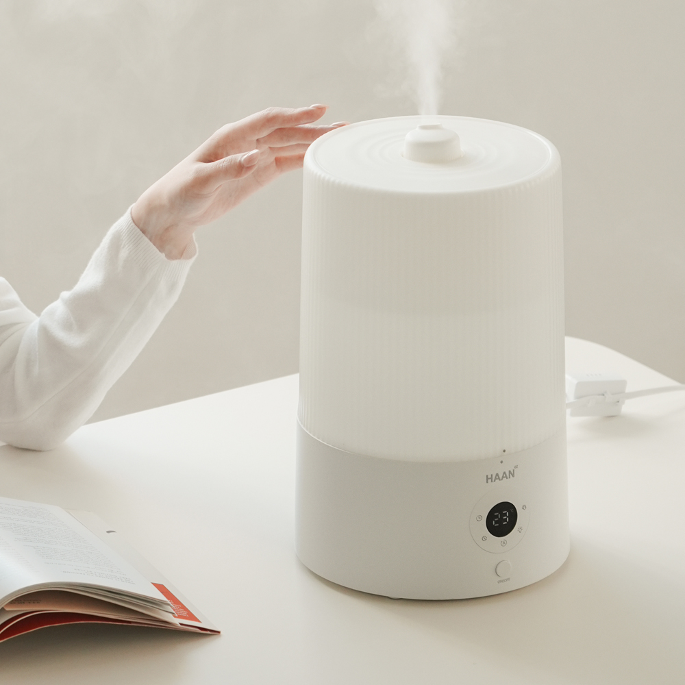 간편세척 4L 대용량 복합식 가습기 신생아 저소음 가습기 물멍 무드등 HD700HA