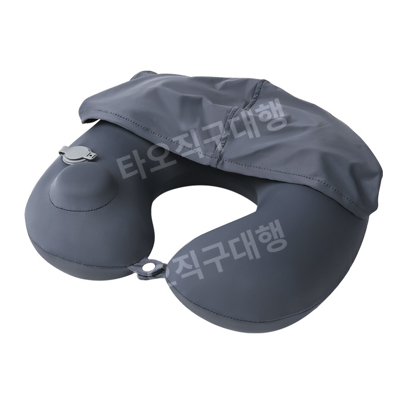 목베개후드티 휴식 여행 비행기 목베개 수면 후드 사무실 여행용 쿠션 U자형 휴대용 이미지 6