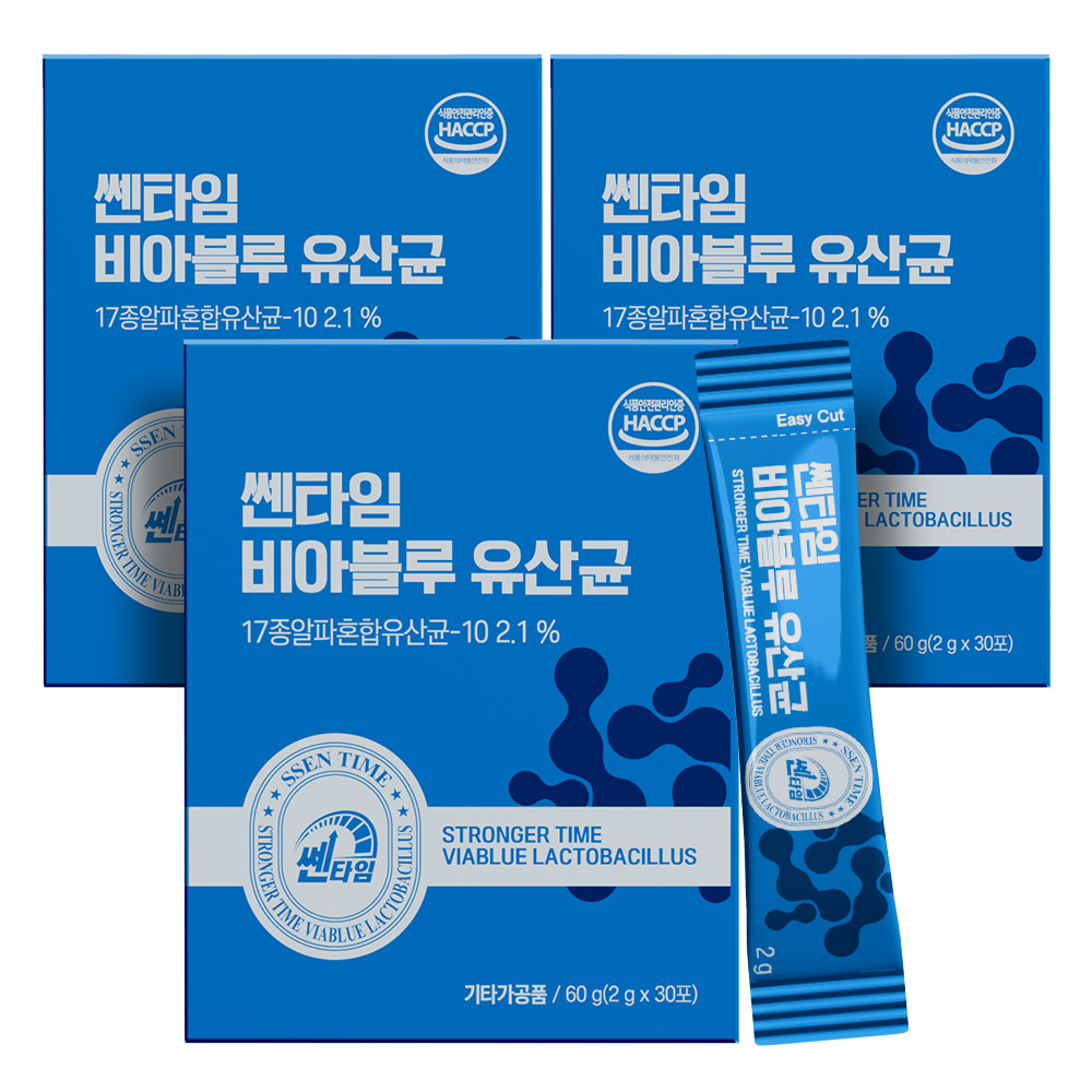 쎈타임 비아블루 전립선 유산균 30포, 3개 - 메인 이미지