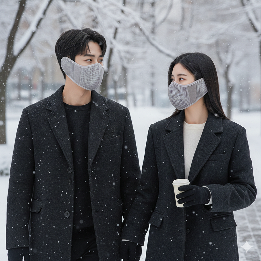 믿추 오토바이 골프 방한마스크 겨울용 귀마개마스크 러닝 자전거 등산 안면 기모 방풍형 이미지 7