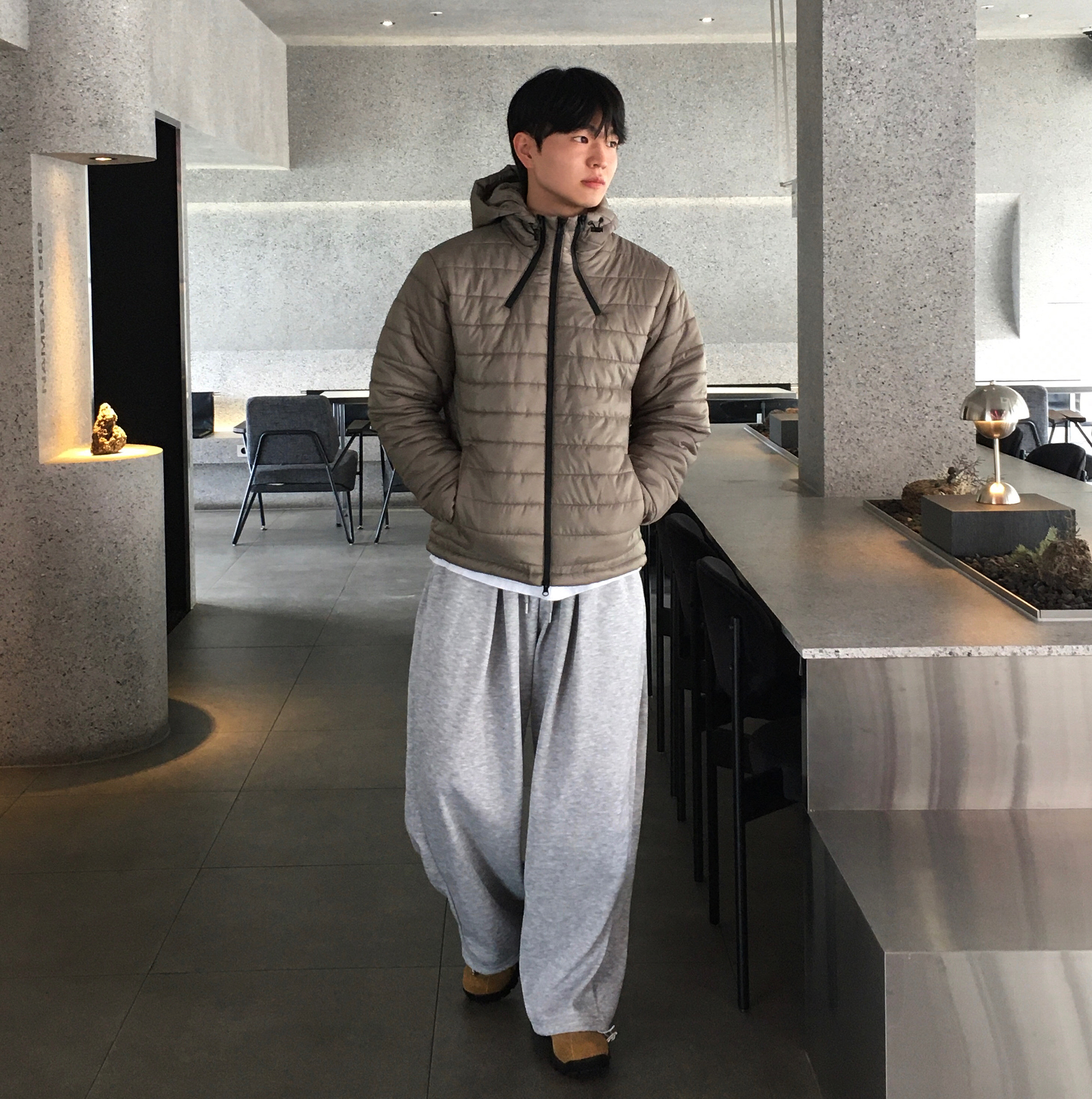 1+1 벌룬팬츠 스웻팬츠 통바지 통넓은바지 - 상세 이미지 2