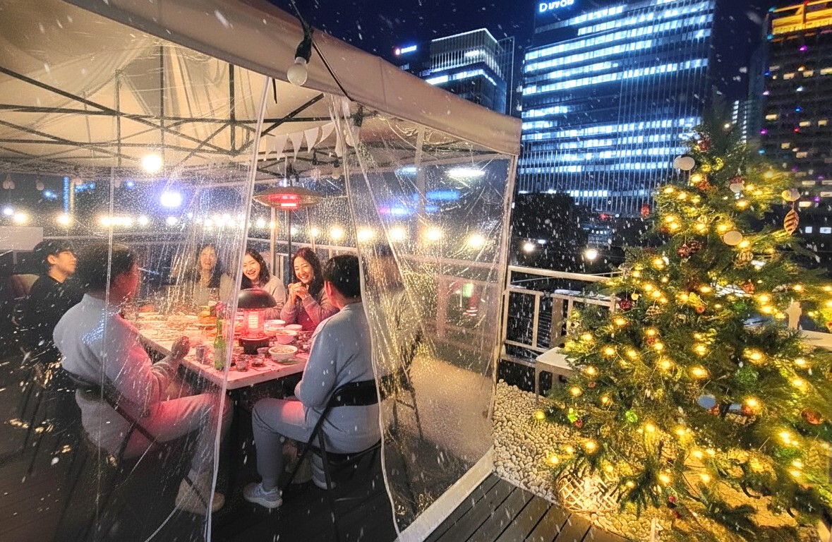 크리스마스 연말 서울 을지로 홍대 바베큐 루프탑 파티룸 송년회 단체 대관 노래방 잠실 강남 상세 이미지 3