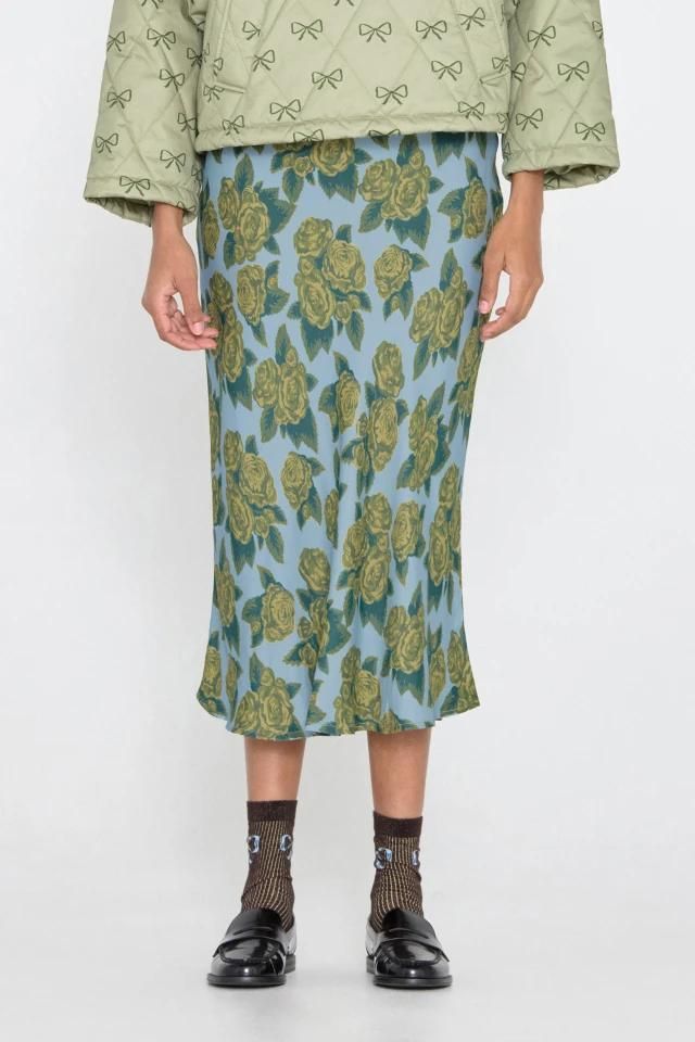 타이니코튼 플라워패턴 미디 스커트 AW24-688P24 ONE COLOR - 상세 이미지 3