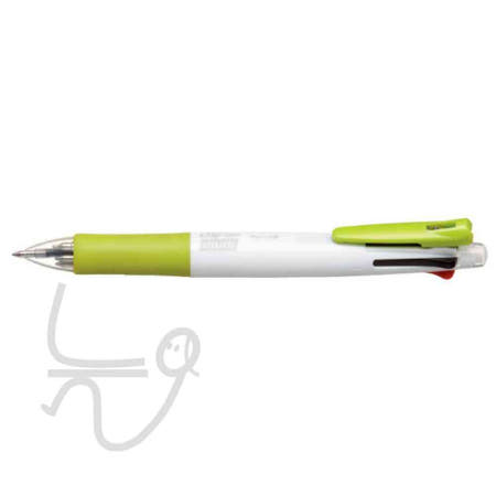 [늘WAYS협력사]늘ways 제브라 클립온 멀티펜K 4색 0.7 볼펜 샤프 B4SA1 라이트그린 샤프볼펜