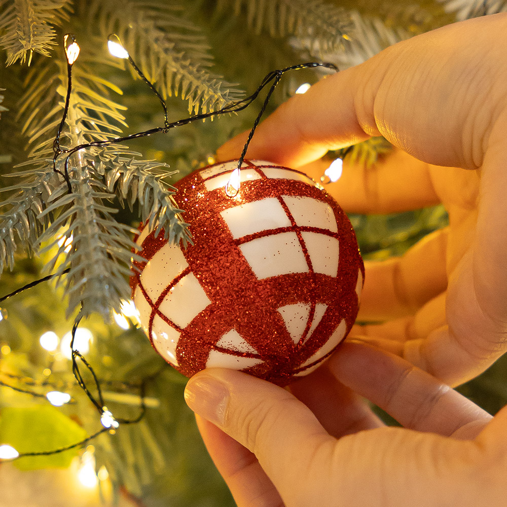 크리스마스 트리 나무 장식 풀세트 레드벨벳포인꽃그레이 150cm (양면) 성탄절 PE PVC 대형 소품 용품 데코 - 상세 이미지 3