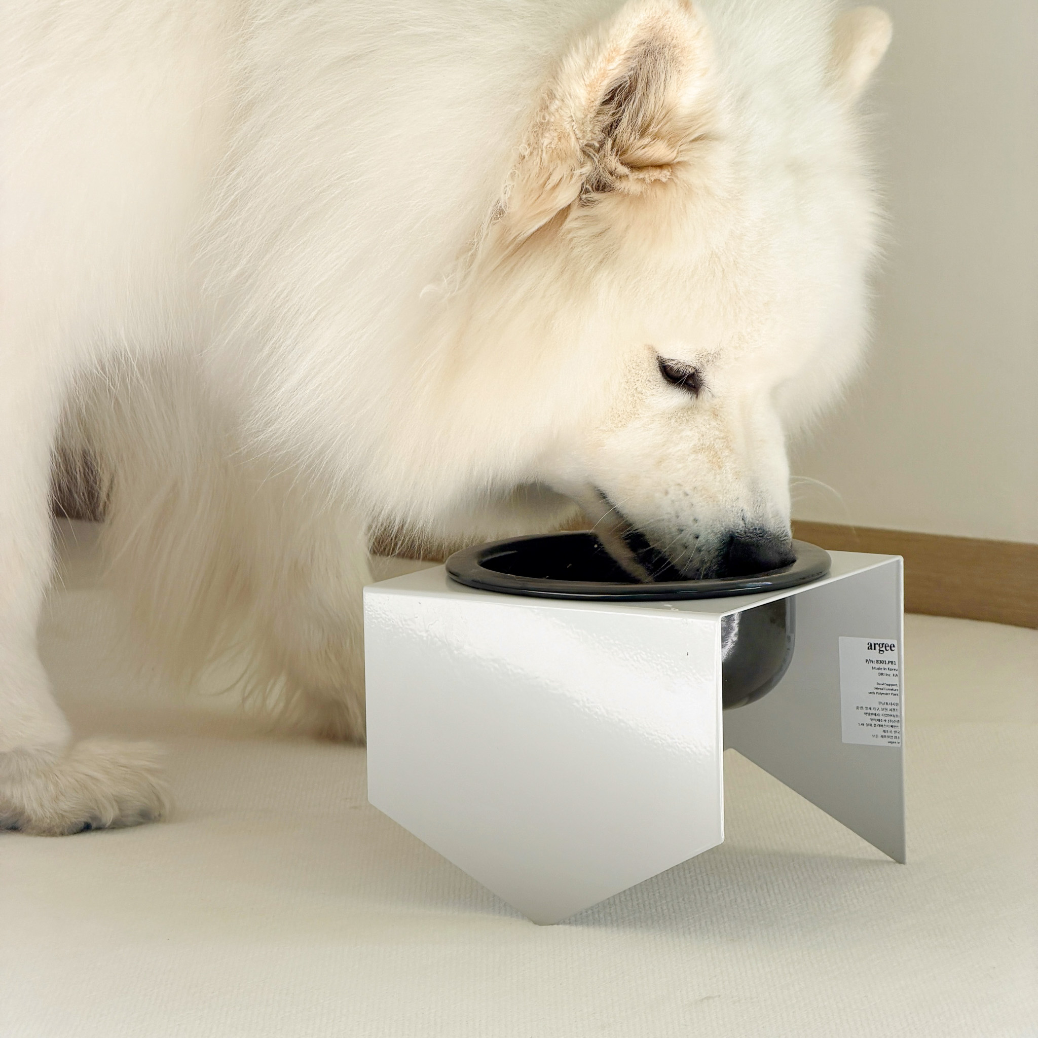 강아지 밥그릇 강철 스탠드 국산 식기 받침대 반려동물 고양이 물그릇 거치대 이미지 4