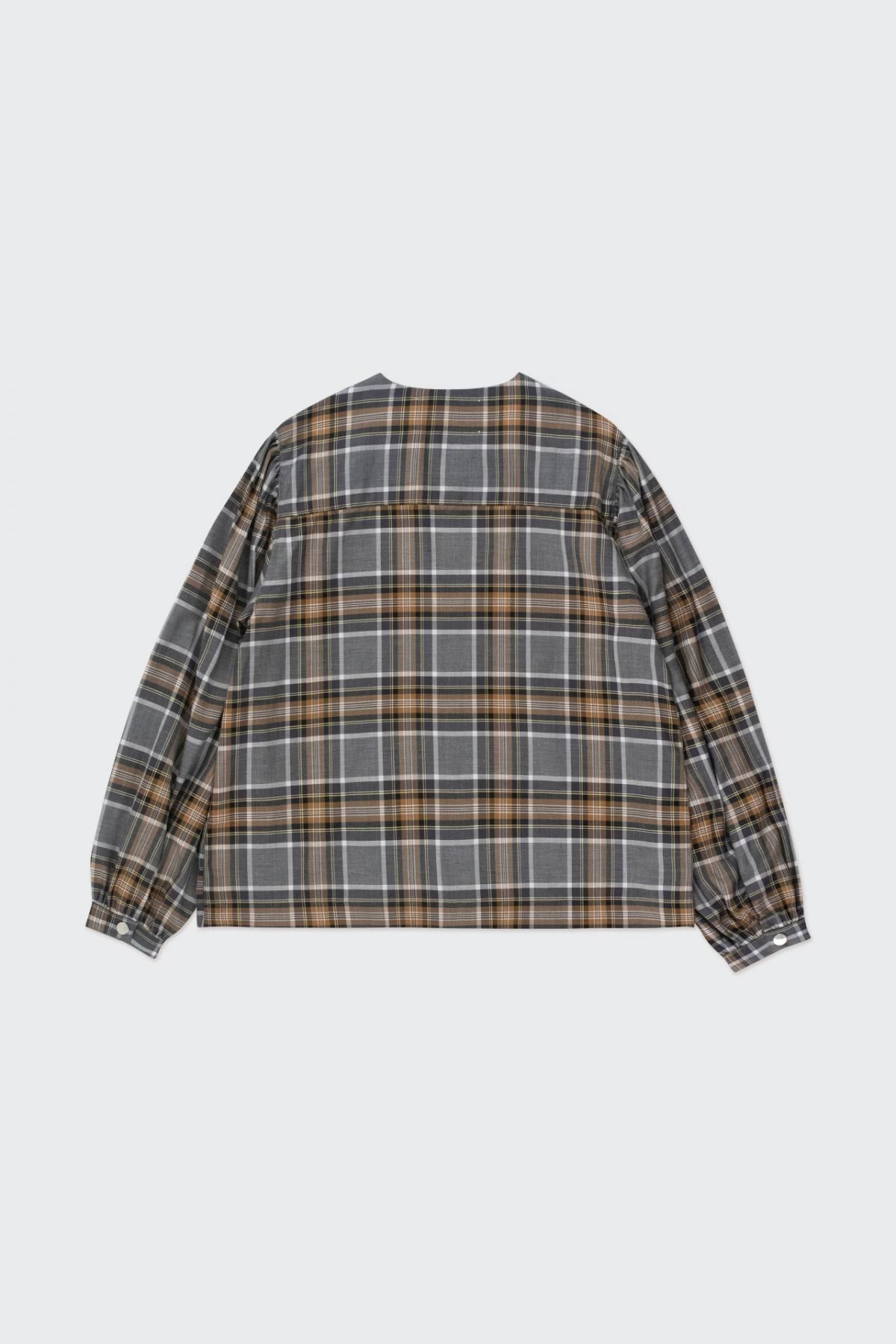 타이니코튼 클래식 체크 라운드넥 블라우스 AW24-639P63 ONE COLOR - 상세 이미지 2