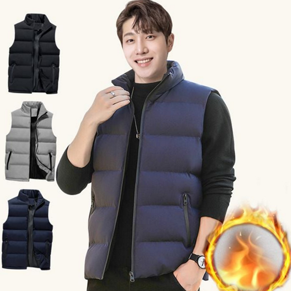 하이넥 남성 패딩 조끼 캐주얼 남자 패딩 조끼 베스트 겨울 - 상품 이미지