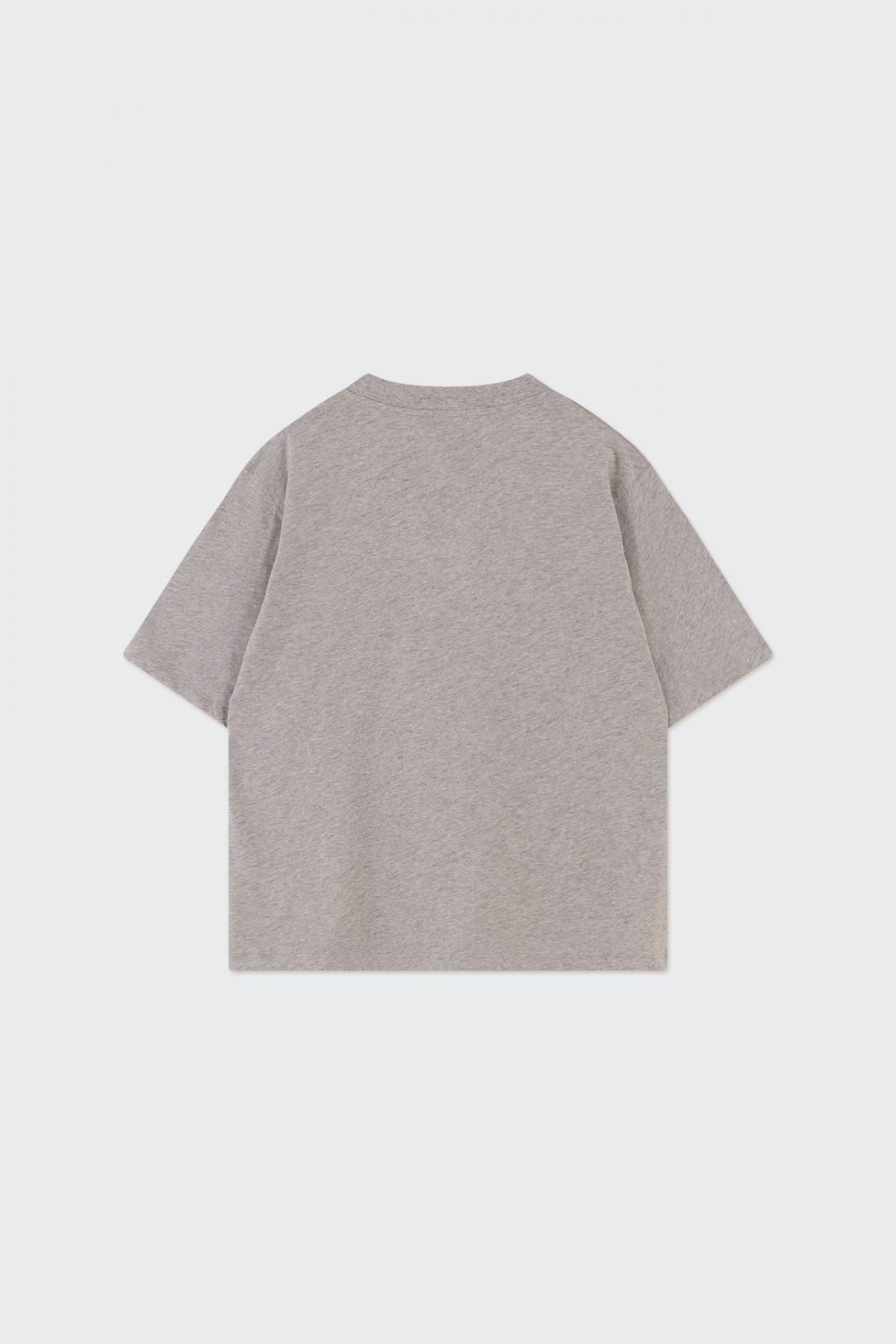타이니코튼 미니멀 베이직 라운드넥 반팔 티셔츠 AW24-730M90 GRIS OSCURO - 상세 이미지 2