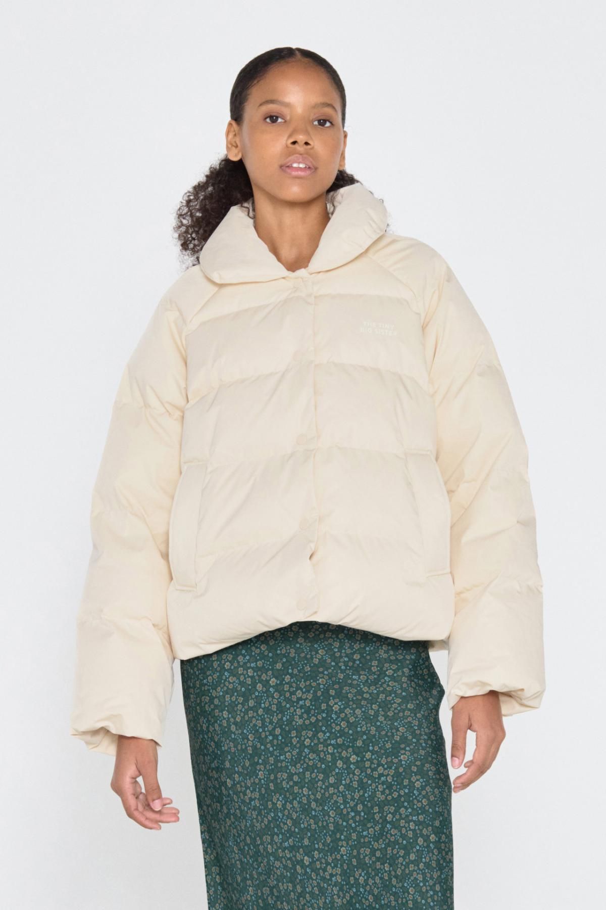 타이니코튼 라이트 패딩 경량 아이보리 숏패딩 AW24-673103 BEIGE - 상세 이미지 3