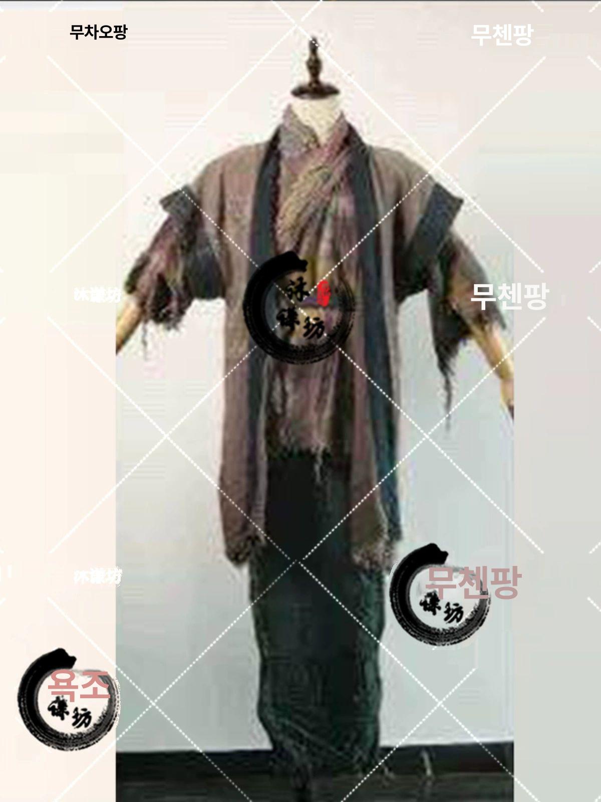 조선 시대 의상 연극 노비 농민 서민 코스튬 복장 분장 무대 스타일 8 프리 사이즈 - 상세 이미지 2