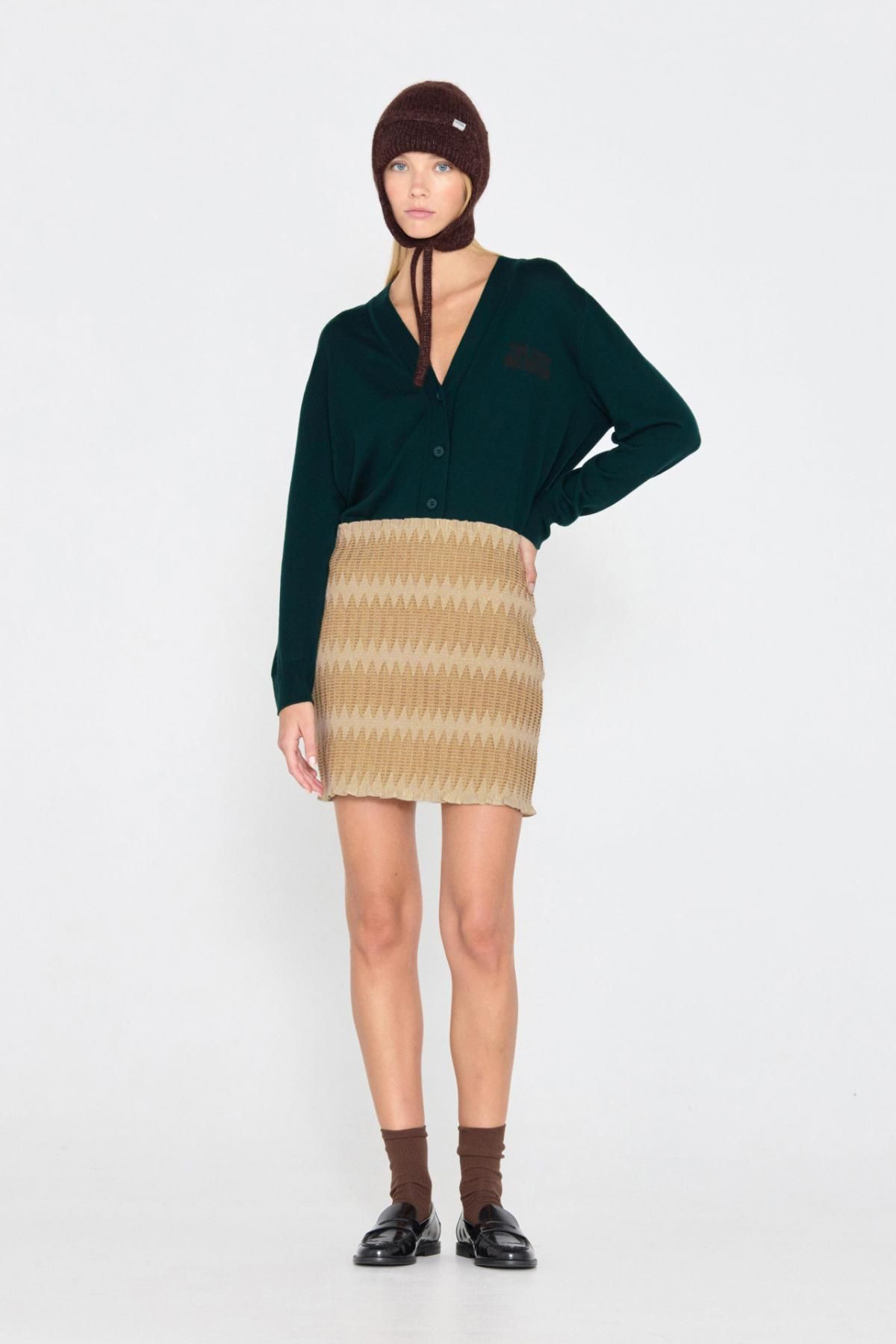 타이니코튼 트렌디 패턴 미니 스커트 Falda corta AW24-603P66 ONE COLOR - 상세 이미지 5
