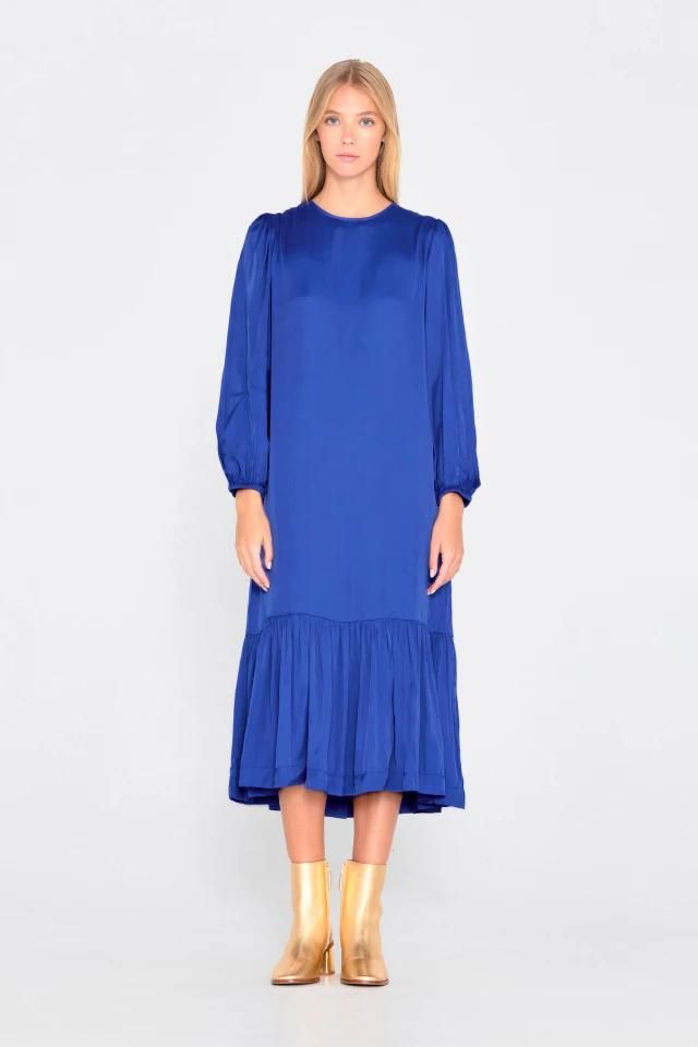 타이니코튼 러플 미디 원피스 블루 AW24-606J29 ONE COLOR - 상세 이미지 3
