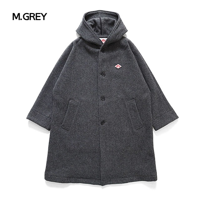 단톤 울 라이트 파일 후드 롱 코트 여성 DT-A0708WLP 36 M.GREY - 상세 이미지 4