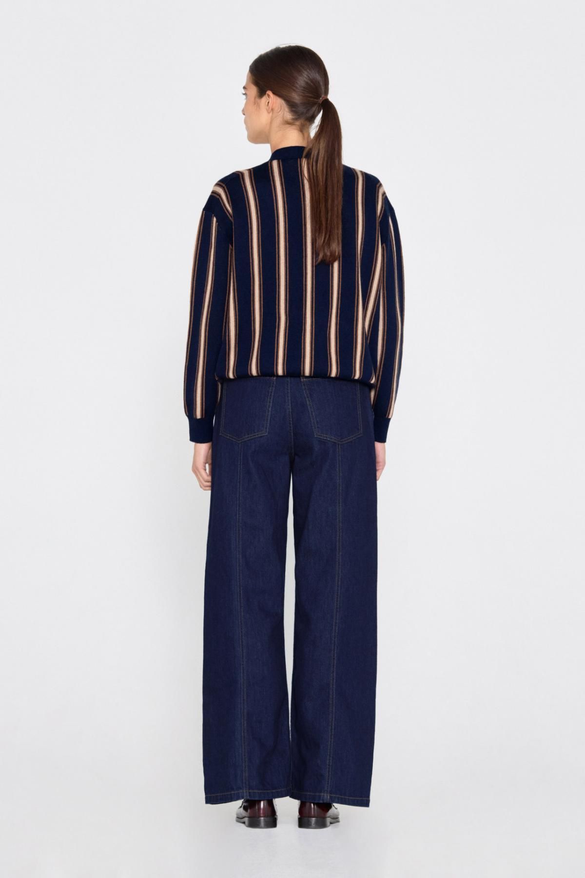 타이니코튼 스트라이프 브이넥 니트 가디건 AW24-715107 ONE COLOR - 상세 이미지 5