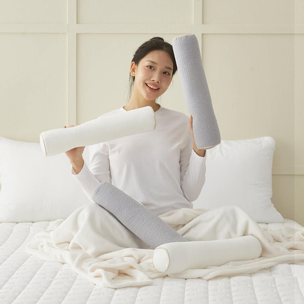 집앤콕 빨아쓰는 원형 경추베개 거북목 일자목 1+1