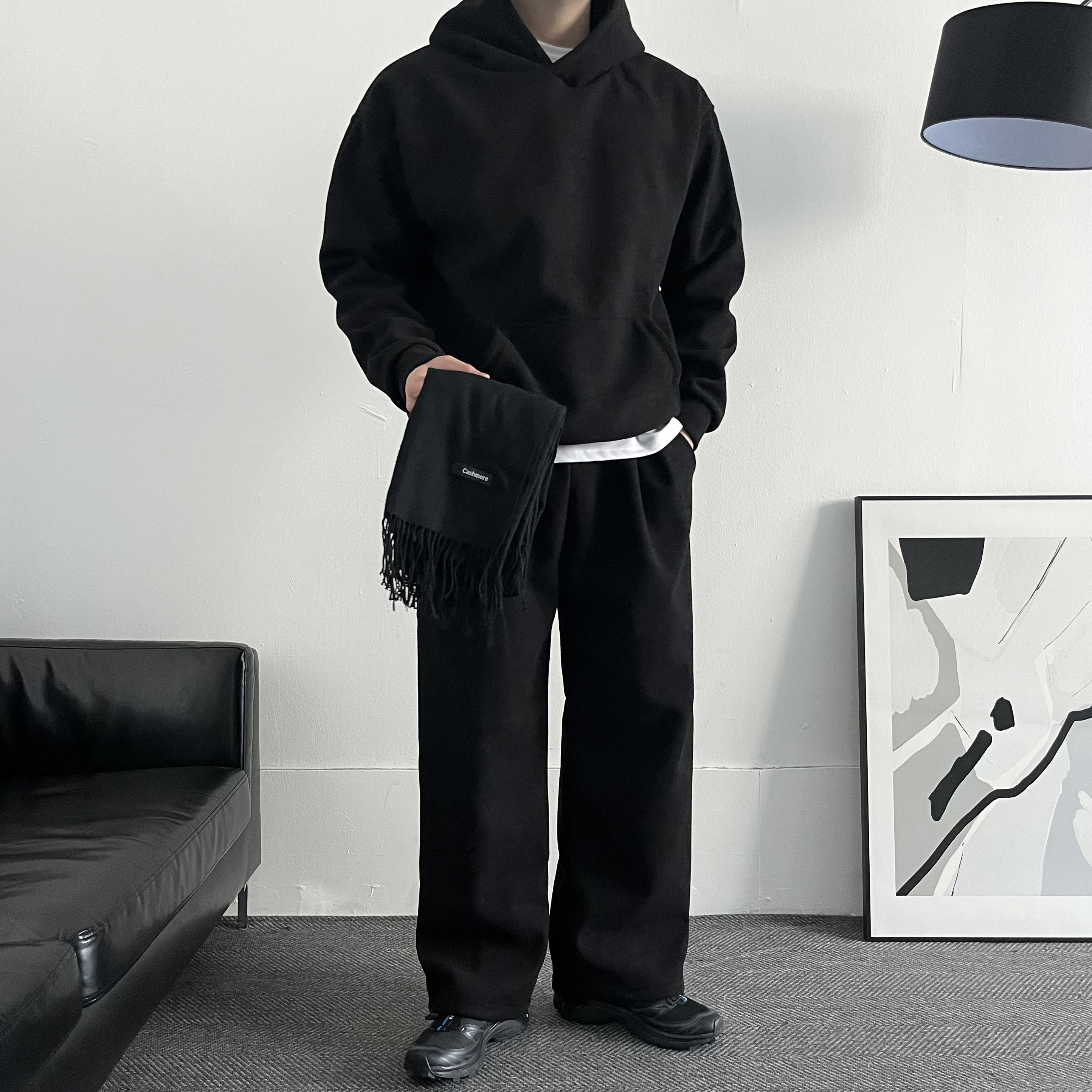 남성코디세트 기모 코듀로이 골덴 후드 - 상세 이미지 4