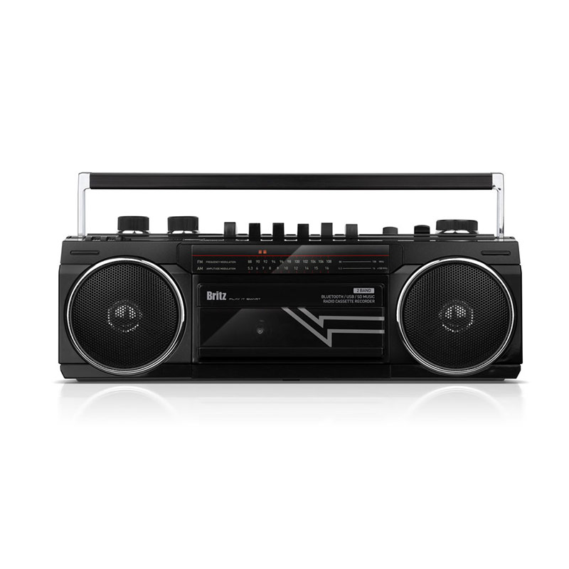 브리츠 카세트플레이어 블루투스 스피커 라디오 MP3 BA-TAP1 블랙 - 메인 이미지