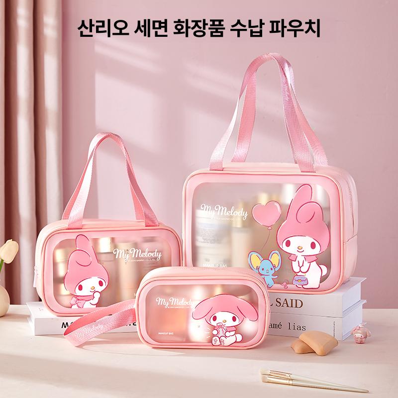 산리오 화장품 가방 세면도구 휴대용 여행 방수 피트니스 대용량 욕실 - 상품 이미지