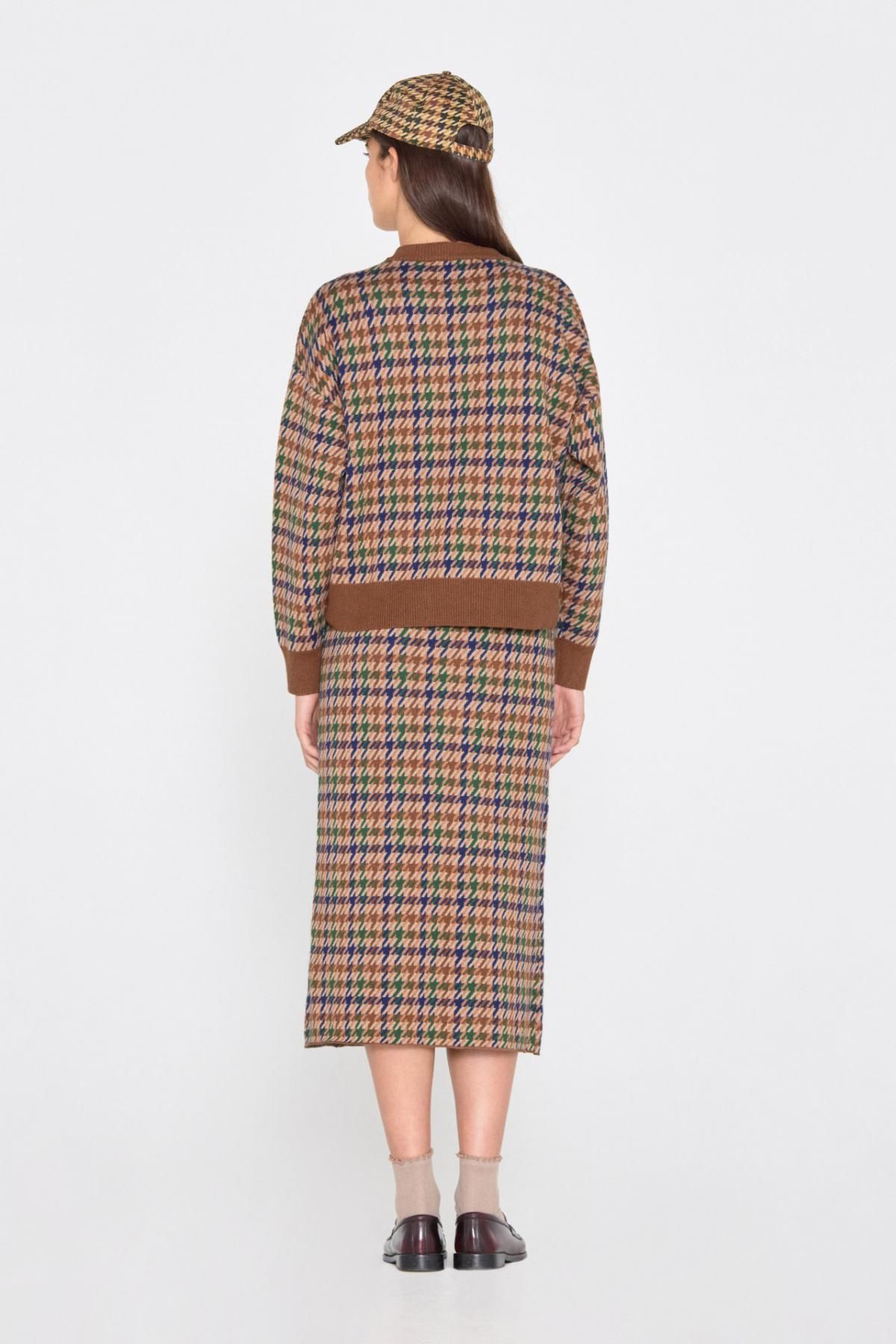 타이니코튼 클래식 체크 패턴 미디 스커트 AW24-714108 ONE COLOR - 상세 이미지 5