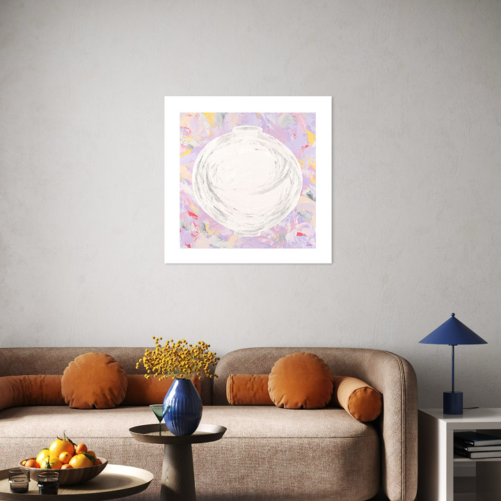 Dal Pium no.2고급캔버스천50호(99x99cm) 달항아리 그림 캔버스 액자 복들어오는 달피움 시리즈 한정수량 에디션문자페인팅 - 상품 이미지