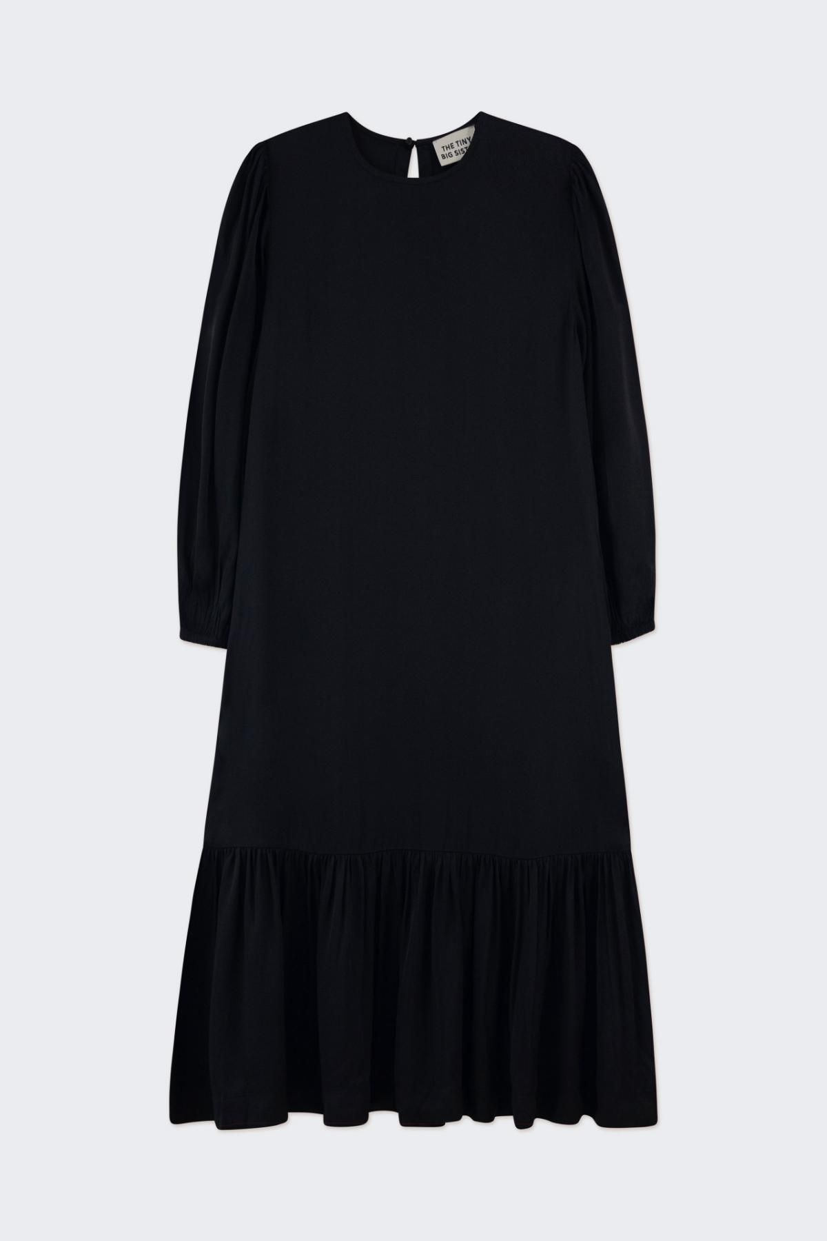 타이니코튼 러플 미디 원피스 블랙 AW24-609102 ONE COLOR - 메인 이미지