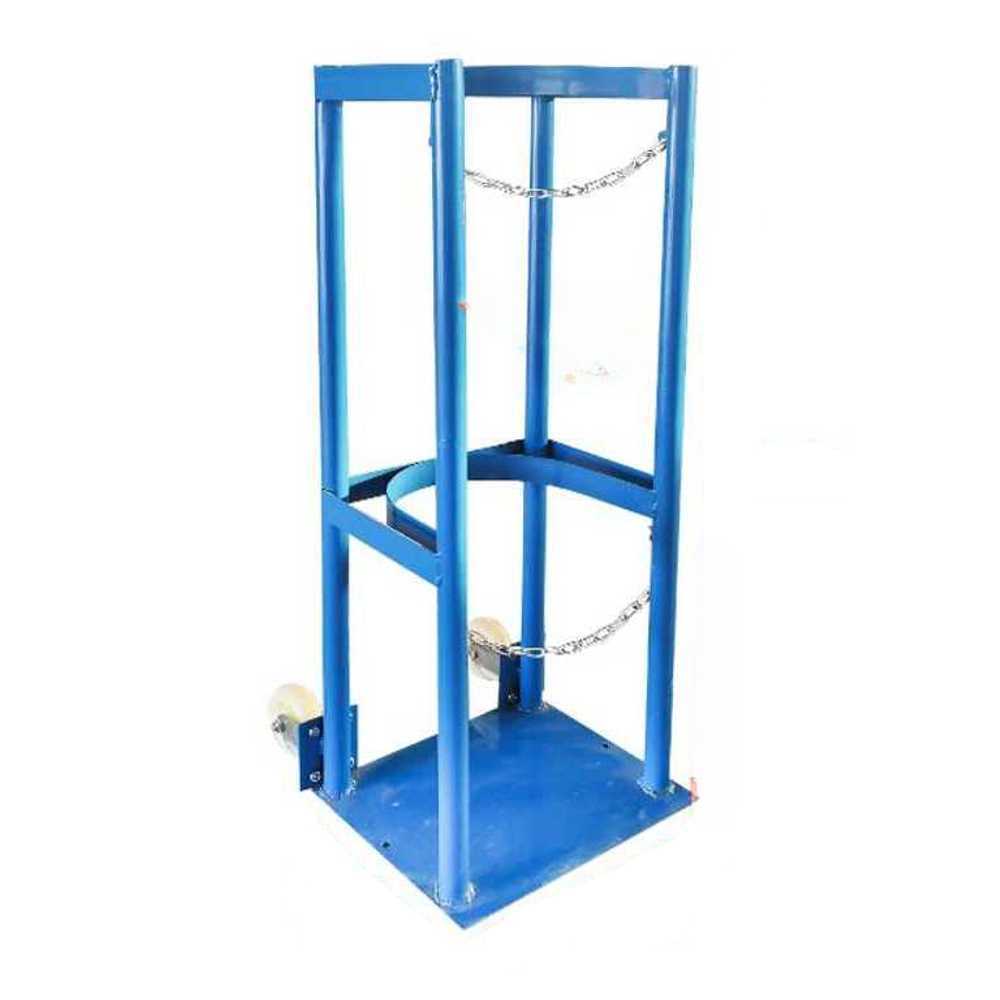 철제 가스통 거치대 이동식 LPG 실외 안전 받침대 8L 18cm 단일 병(블루) - 상품 이미지