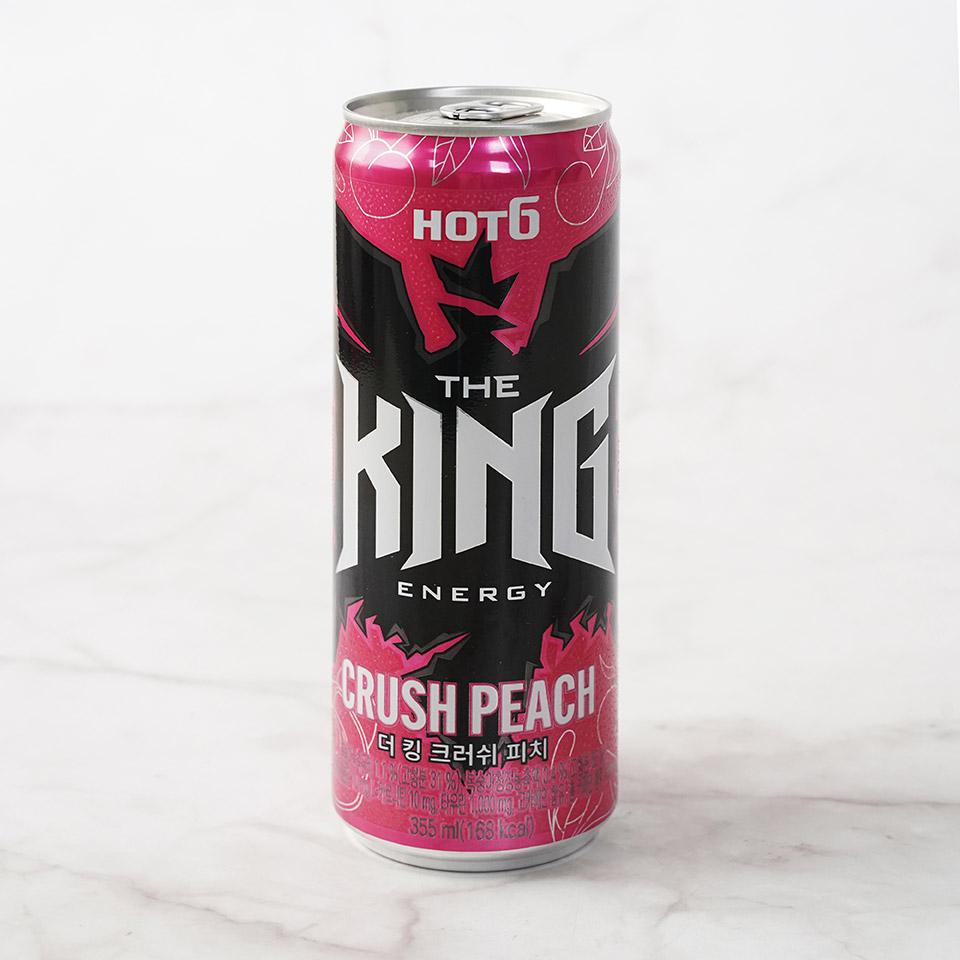 메가마트 롯데칠성 핫식스 더킹 크러쉬 피치 355ml - 상품 이미지