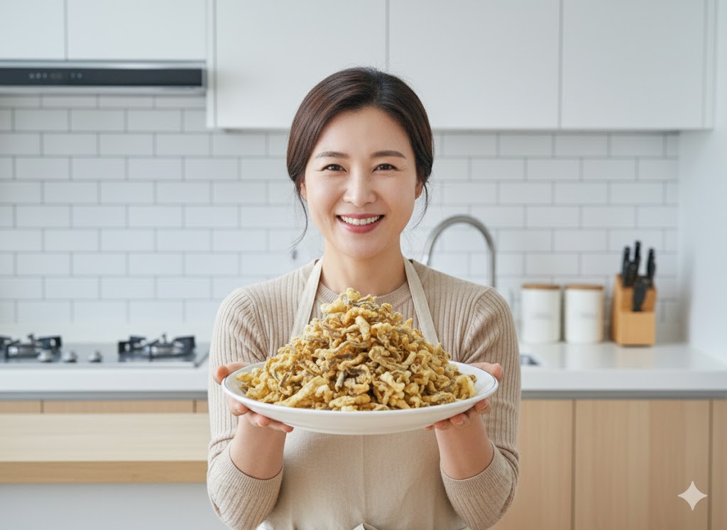 명식품본사 명태껍질튀각 중포장 반찬 술안주 가정 업소 식당식자재 도매가 500g, 6개 - 상세 이미지 3