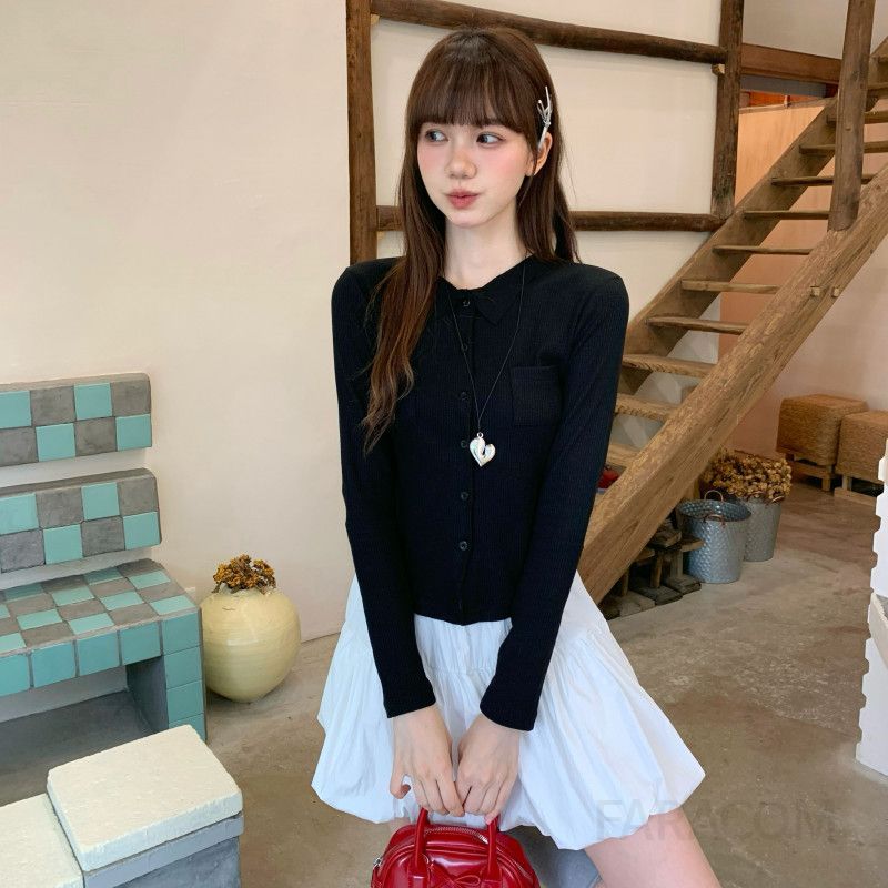 여성 슬림핏 긴팔 티셔츠 가을 베이스 레이어 캐주얼 이너웨어 스타일링 편안한 착용감 슬리밍 디자인 모던한 - 메인 이미지