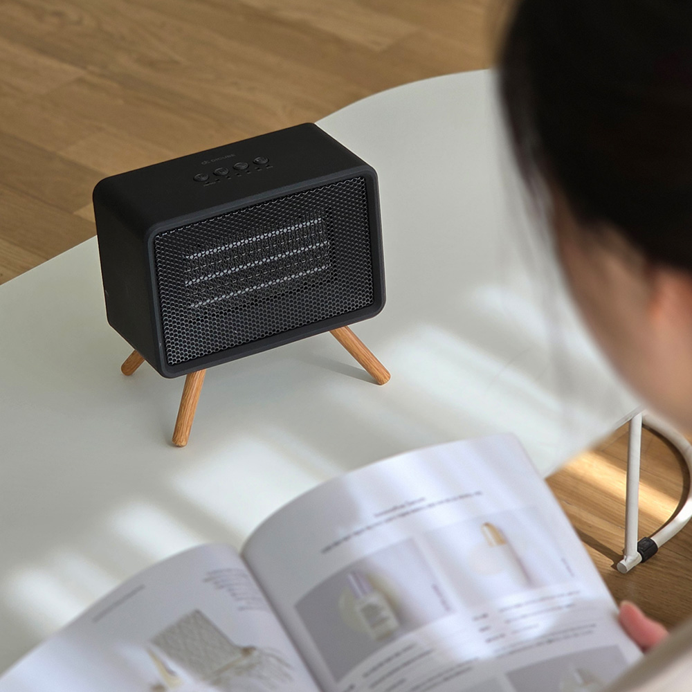 디큐브 PTC 미니 탁상용 온풍기 사무실 난방기 소형 손히터 실내 - 상세 이미지 2