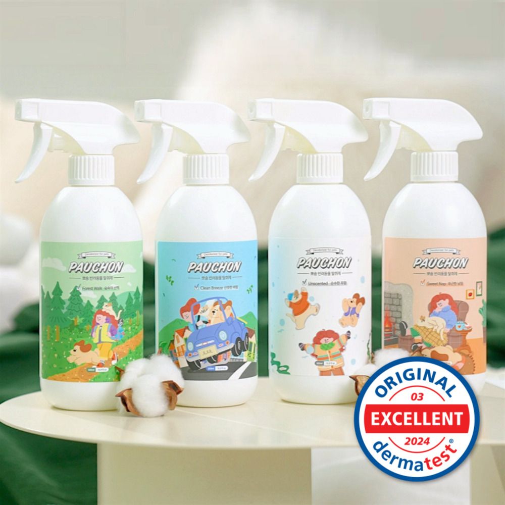 1+1 뽀숑하우스 반려동물탈취제 500ml 포근한낮잠 4가지향 강력탈취 강아지 오줌냄새제거 이미지 2