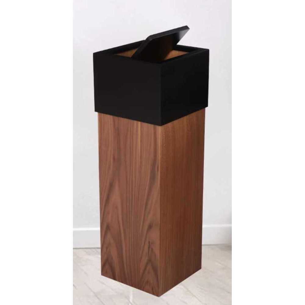 원목 쓰레기통 우드 주방 업소용 호텔 카페 북유럽 18L 40cm - 상품 이미지