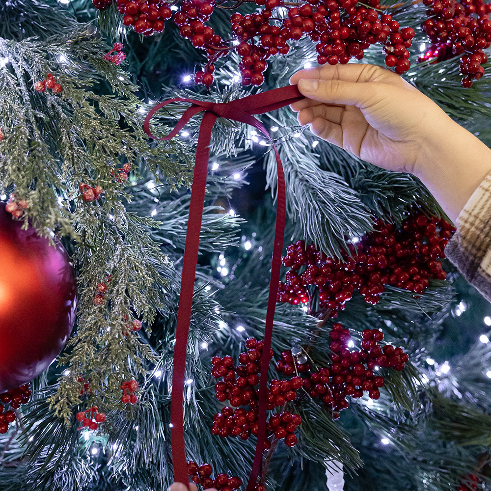 크리스마스 트리 나무 장식 풀세트 레드측백베리큰솔 300cm (단면) 성탄절 PE PVC 대형 소품 데코 꾸미기 - 상세 이미지 2