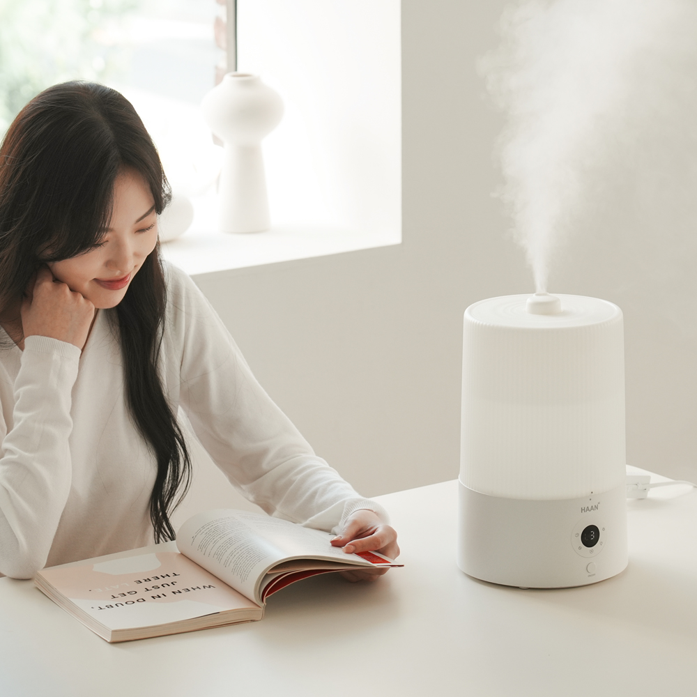 간편세척 4L 대용량 복합식 가습기 신생아 저소음 가습기 물멍 무드등 HD700HA